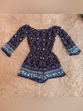 Navy Blue Romper, Medium